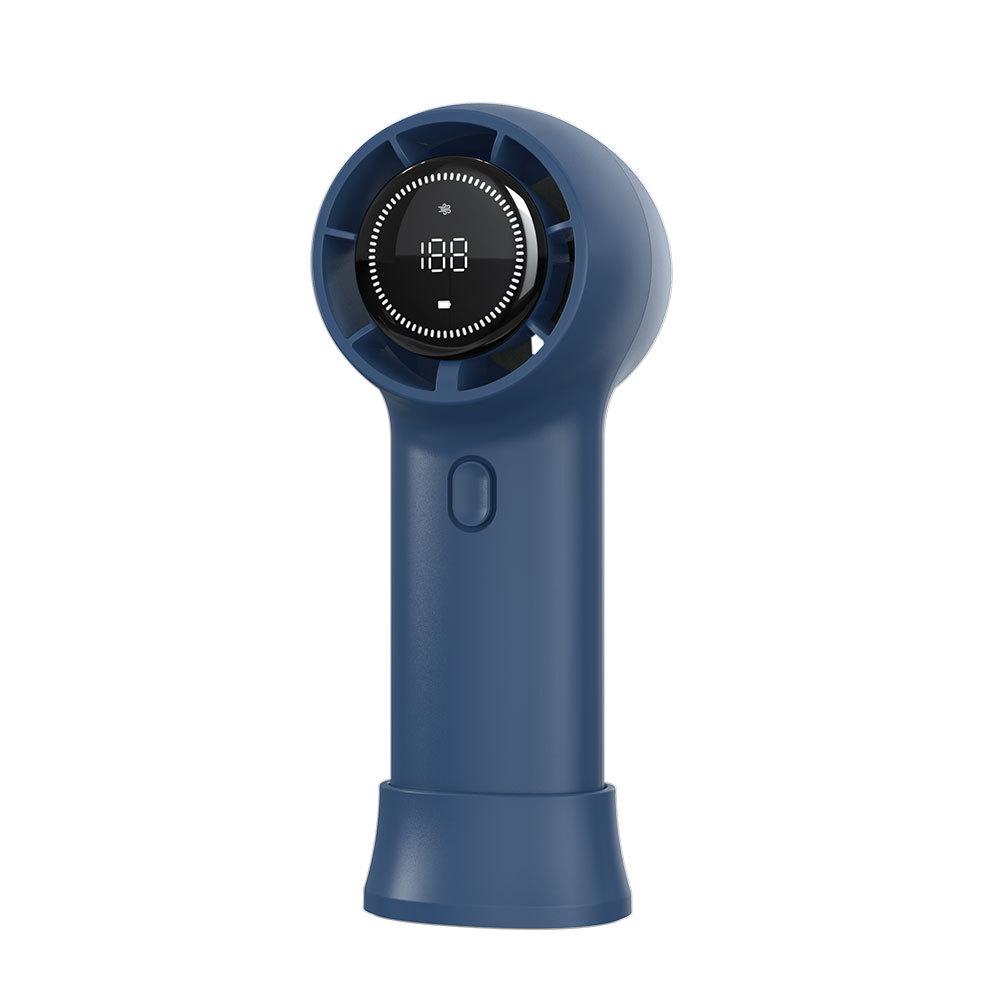 

Портативный ручной вентилятор 100 скоростей ветра Мини безлопастной ручной вентилятор USB-перезаряжаемый Персональный высокоскоростной вентилятор Электрический веер для ресниц темно-синий