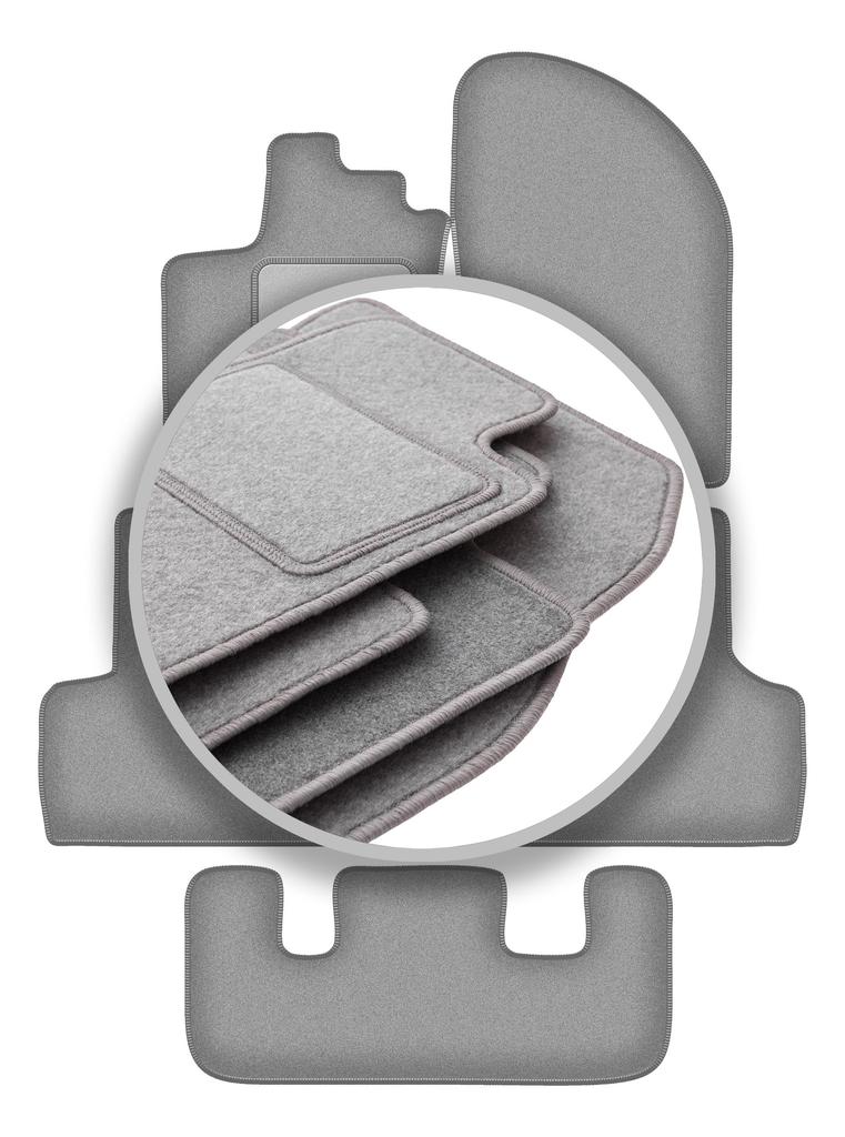Gray car mats for: Dacia Lodgy 7 seater (2012-)