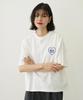 Milkfed Casual Plaid Logo Wide Shorts White Tee, Women's,