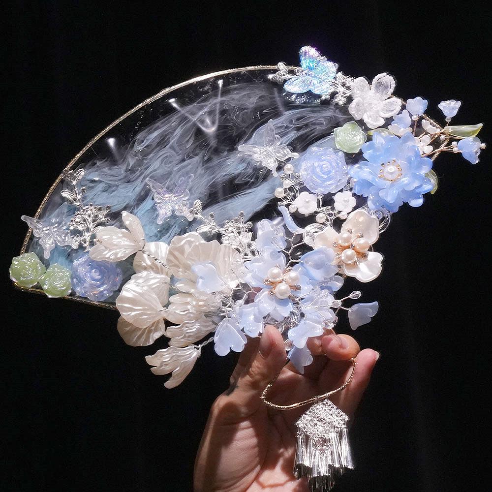 Original Handmade Red Xiuhe Wedding Fan for Bride - Ancient Style Bridal Accessory.