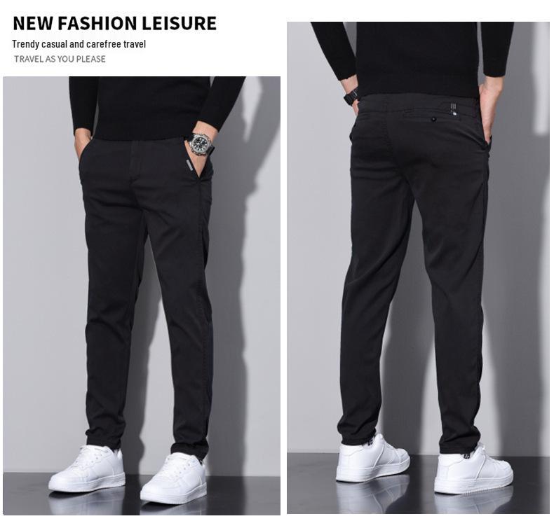 Chaolunbu Men's Slim Korean-Style Casual Pants - Lightly Mature Spring/Autumn Trend Business Suit Pants
