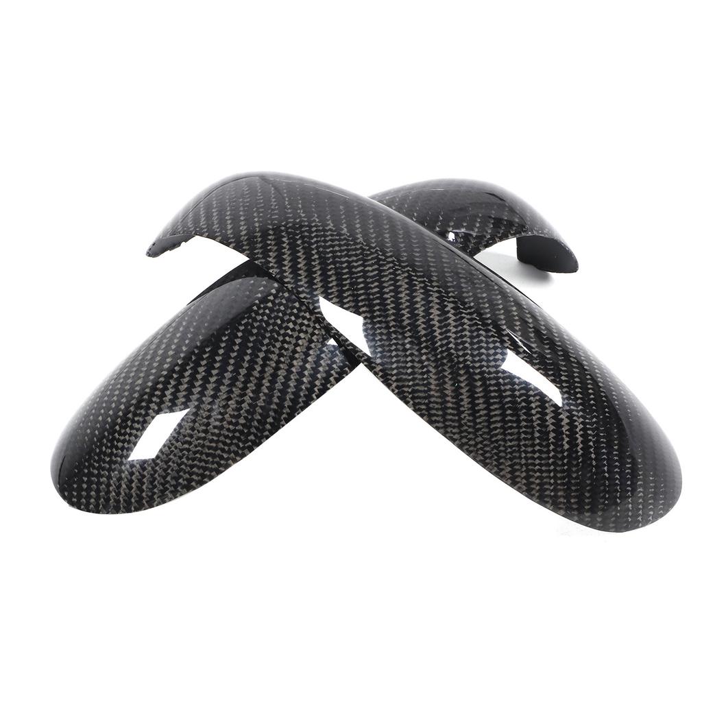 2pcs Rearview Mirror Cover Add?On Carbon Fiber Cap Fit for BoxsterCayman 911 997.1 987.1