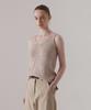 SILN Refined V-Neck Straw Knit Sleeveless (Beige)