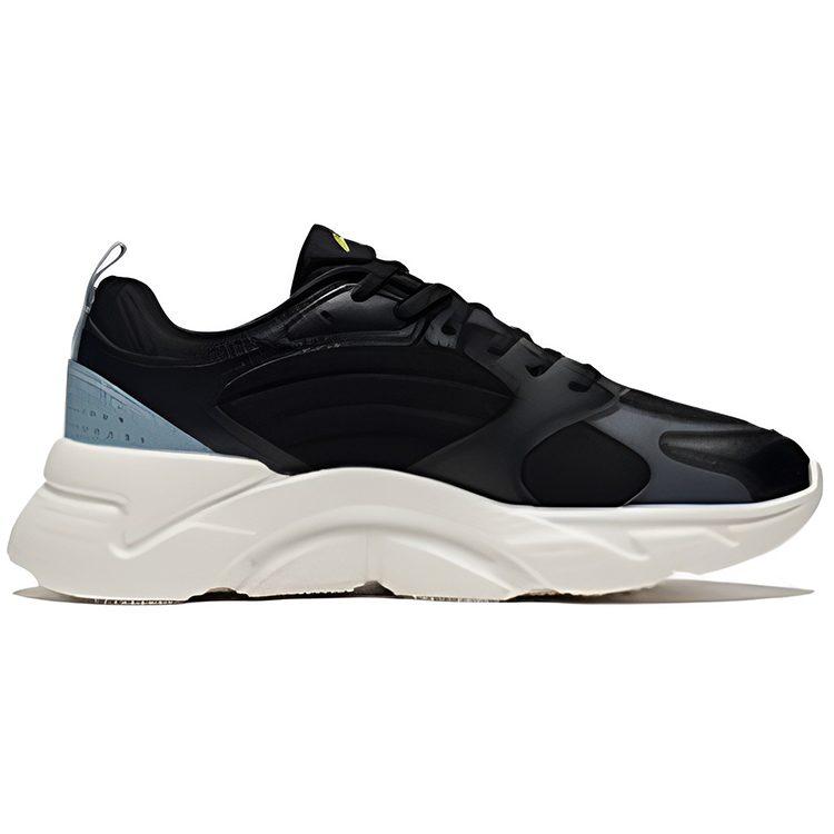 Li Ning Comfortable Textile, Leather Cushioning Slip Resistant Abrasion Resistant Breathable Lightweight Low top ARSS057-4