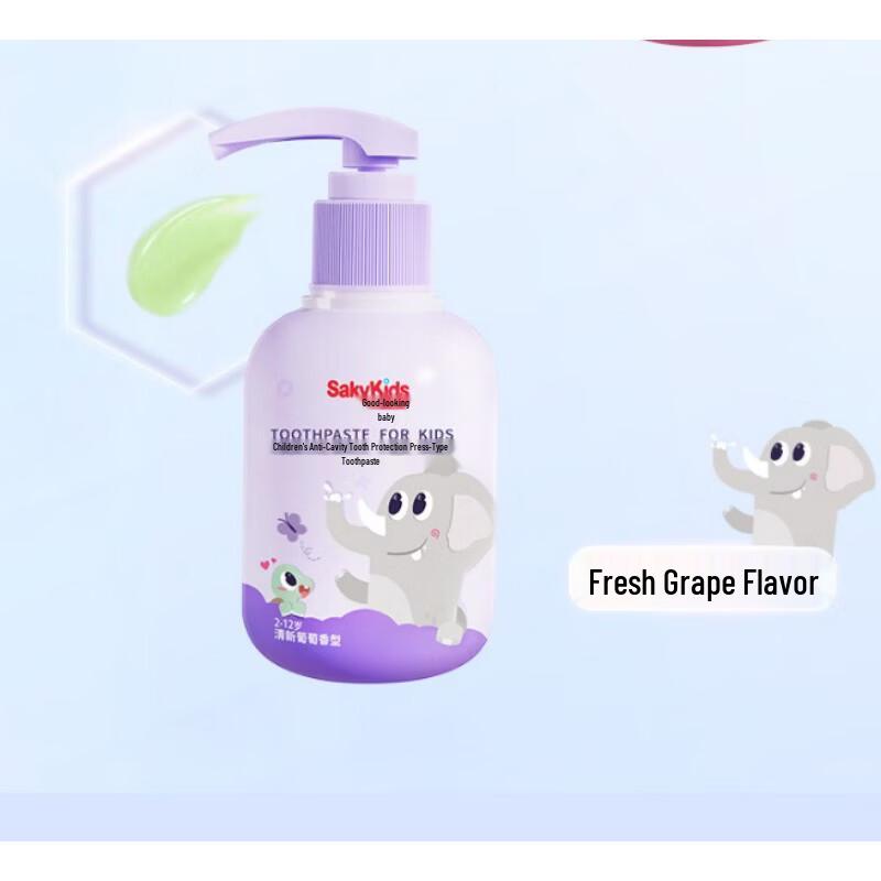 Sakykids Doraemon Kids Grape Gel Toothpaste