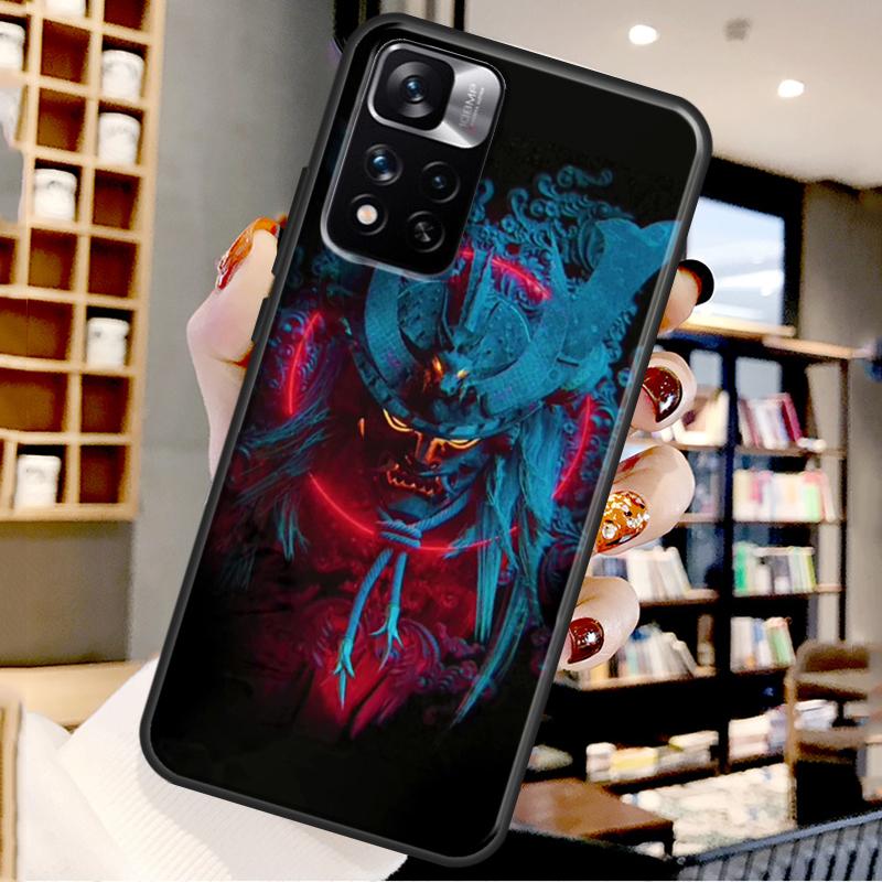 Japan Samurai Ninja Case For Xiaomi Redmi Note 12 11 10 9 8 Pro Note 12S 11S 10S 9S Cover For Redmi 9 10 12 C