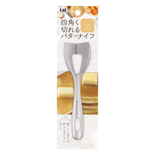 Kai Corporation KAI Butter Knife, Stainless Steel, Square Cutting, Bready SELECT, Made In Japan, DL7040