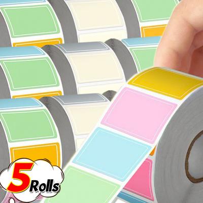 Colored Label Stickers Kitchen Self-adhesive Writable Spice Stickers DIY Classification Storage Waterproof Label for Home Office