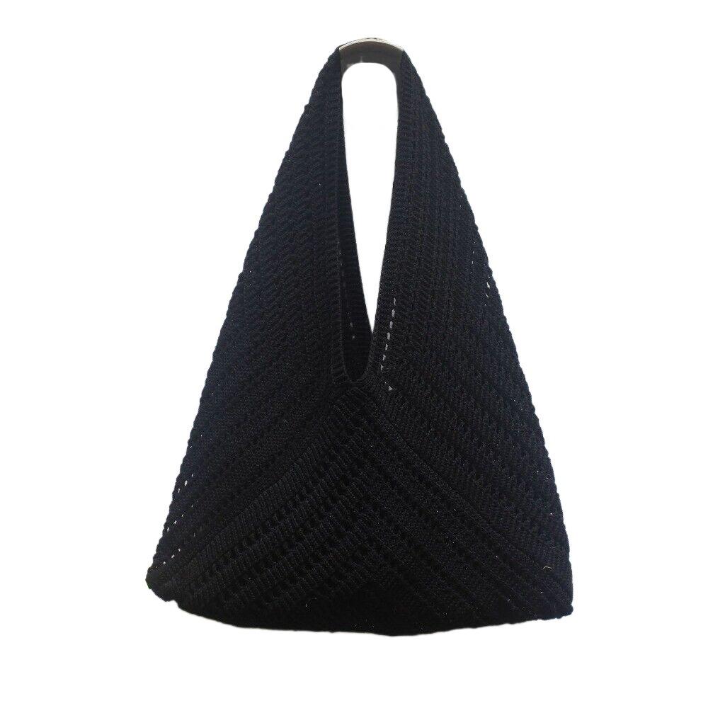 Fashion Polyester Crochet Shoulder Bags Large Capacity Handmade Tote Bag Vintage Hollow Out Handbag Girls