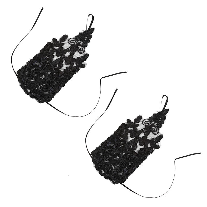 Elegant Lace Bridal Fingerless Gloves Women Fashion Short Gloves for Wedding Party Opera Prom Halloween