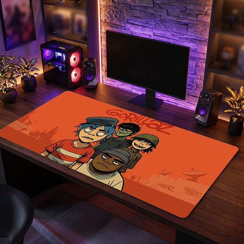 Big Mouse PadGorillaz Extended Soft Desk Mat Gaming Office Computer Table Decor Mat