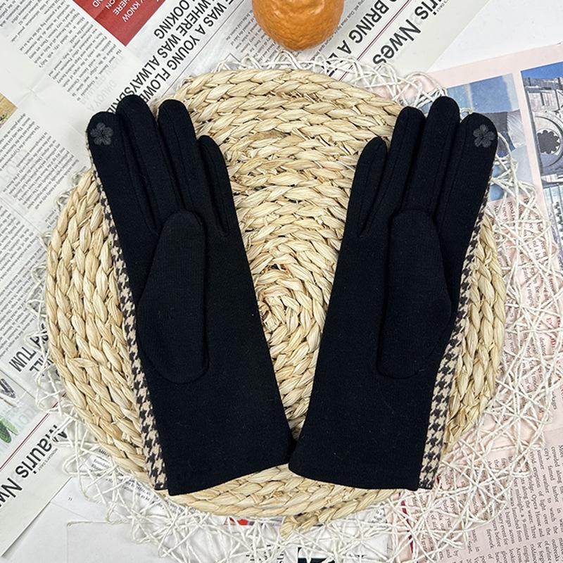 Qiandongge Touch-Screen Gloves For Women'S Autumn Driving, Riding Electric Vehicles, Warm And Cold-Proof Velvet Gloves