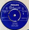 7inch Record FRANK WEIR & HIS ORCHESTRA - Farrago PB1186 Philips 1961 UK Jazz Used