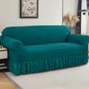 1Pc Seersucker Sofa Slipcover With Skirt Solid Color Bubble Gauze Sofa Couch Cover Dustproof Furniture Protector For Living Room