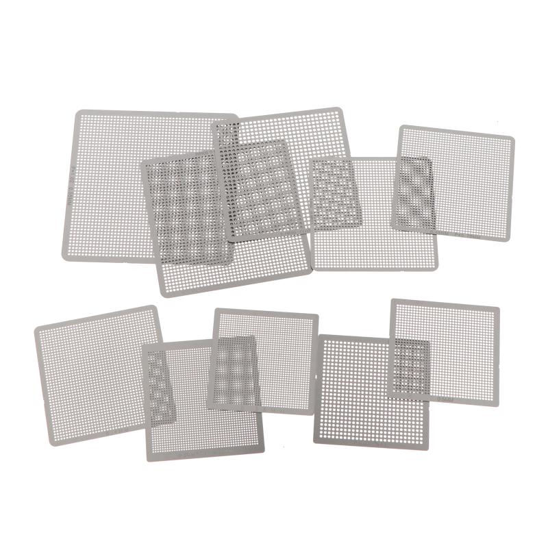 10/16/27Pcs Bga General Template Sik Tin Fixture Universal Direct Heated Stencils For Smt Smd Chip Rpair And Easy Support