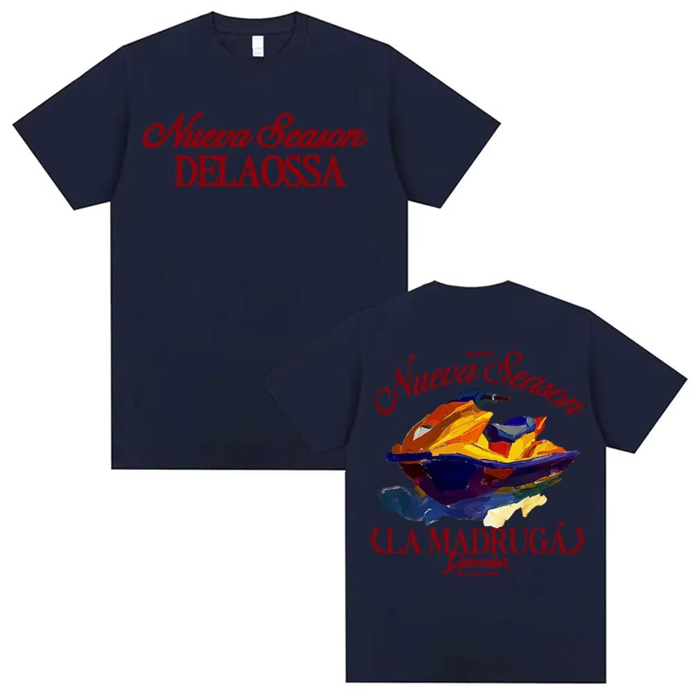 2026 Rapper Delaossa NUEVA SEASON La Madruga Merch Tshirts Men Women Fashion Vintage Style Short Sleeve T Shirt Streetwear