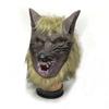 Wolfman Face Mask Werewolf Wolf Full Mask Faux Costume Prop Halloween Novelty
