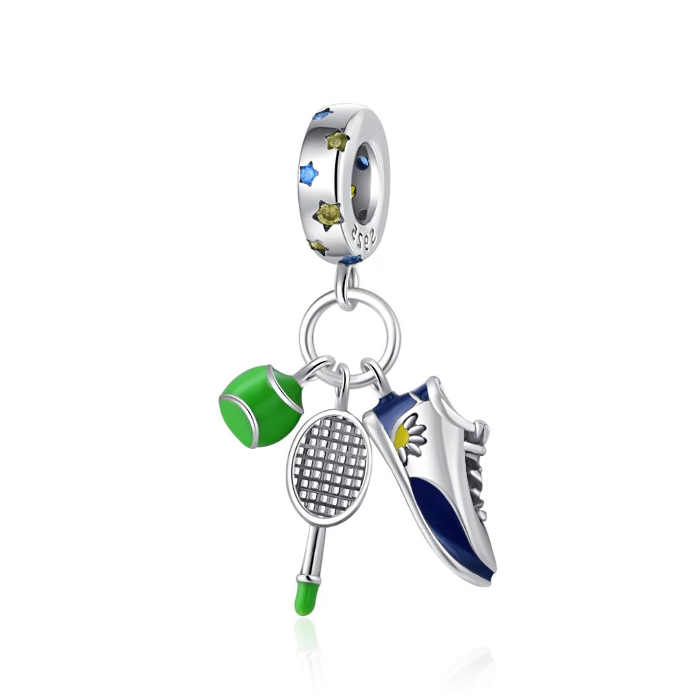 Copper Badminton Dumbbell Soccer I Love Sports Pendant Charms Bead Fit Original Pendant Bracelet Diy Women Jewelry