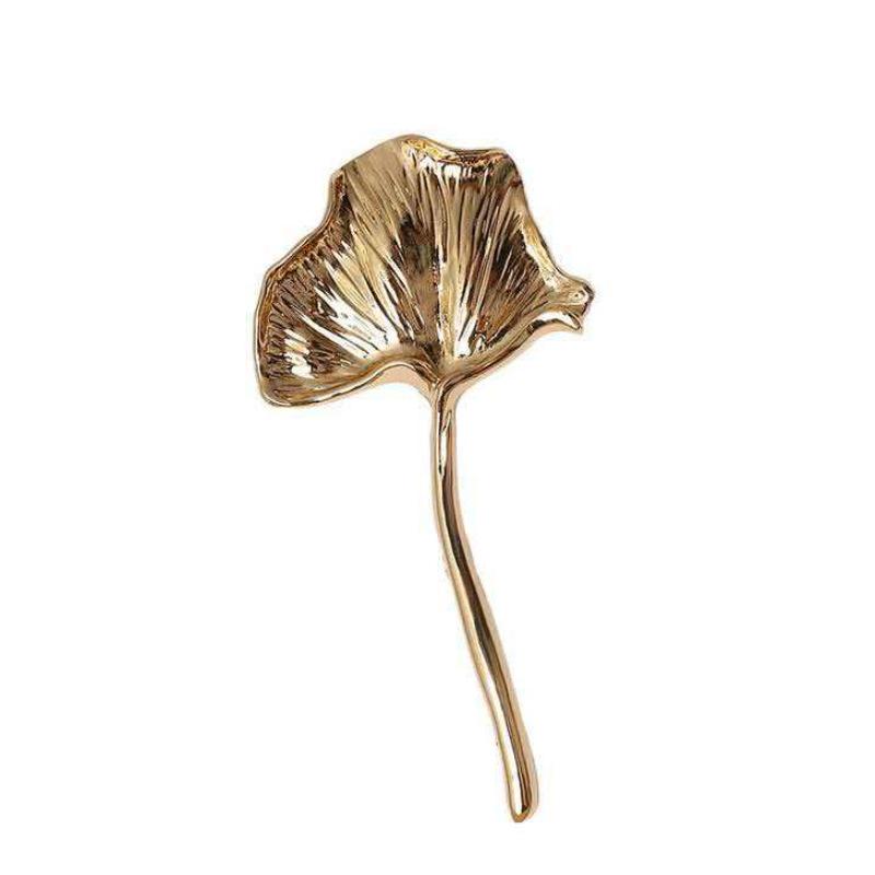 Spilla Ventaglio Foglia d'Acero & Ginkgo – Spilla Pieghettata Unisex per Abiti