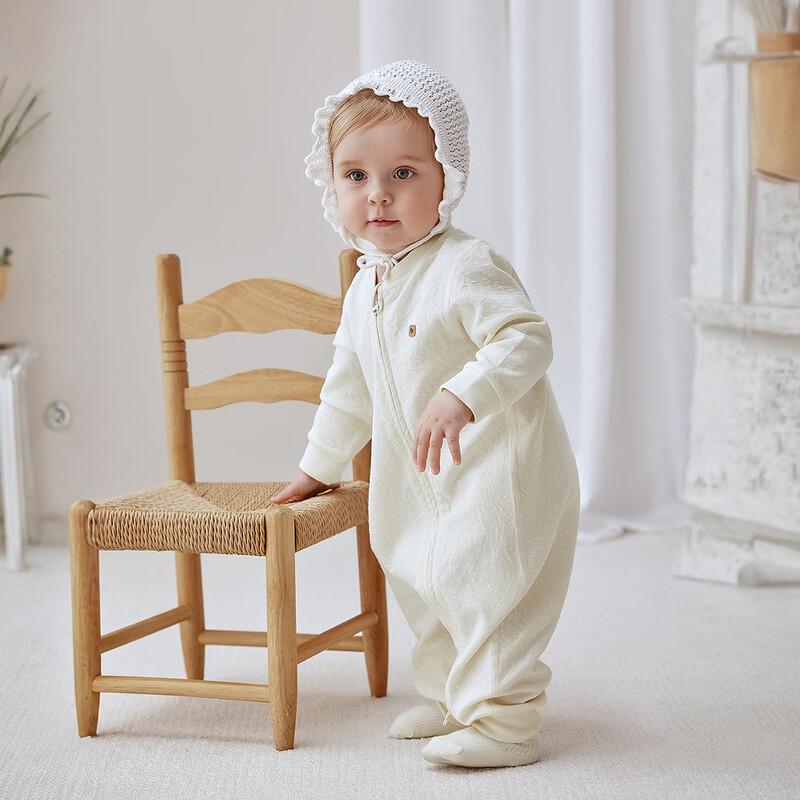 Minibala Baby Soft Cotton-Blend Long-Sleeve Romper