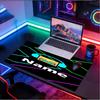Custom Name Personalized Geometry Dash Pattern Mousepad, Laptop PC Desk Mat, Decorative Desk Mat for Home Keyboard Pad Gift