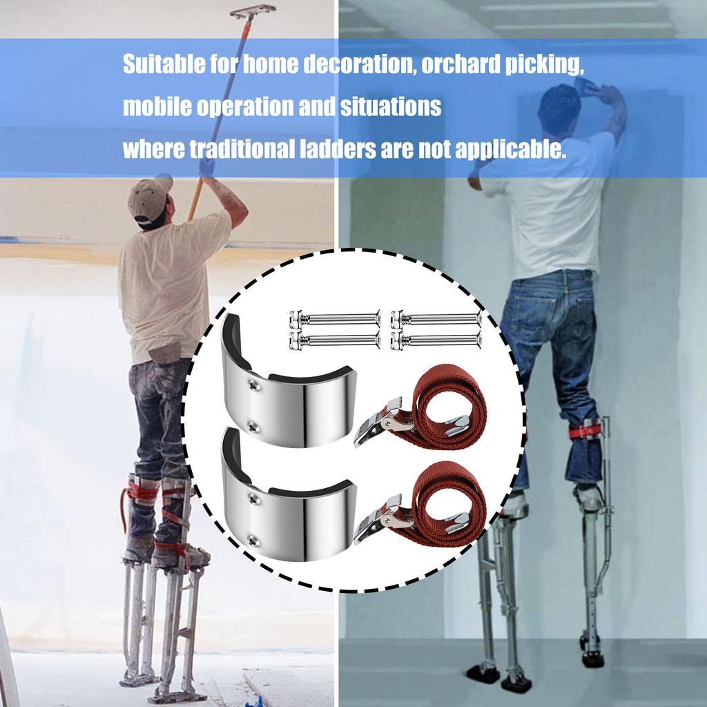 2 Stück Aluminiumlegierung Gebogene Platte Stelze Biegeplatten Stelzen Zubehör Ersatzkits für Trockenbau Einfach zu bedienen