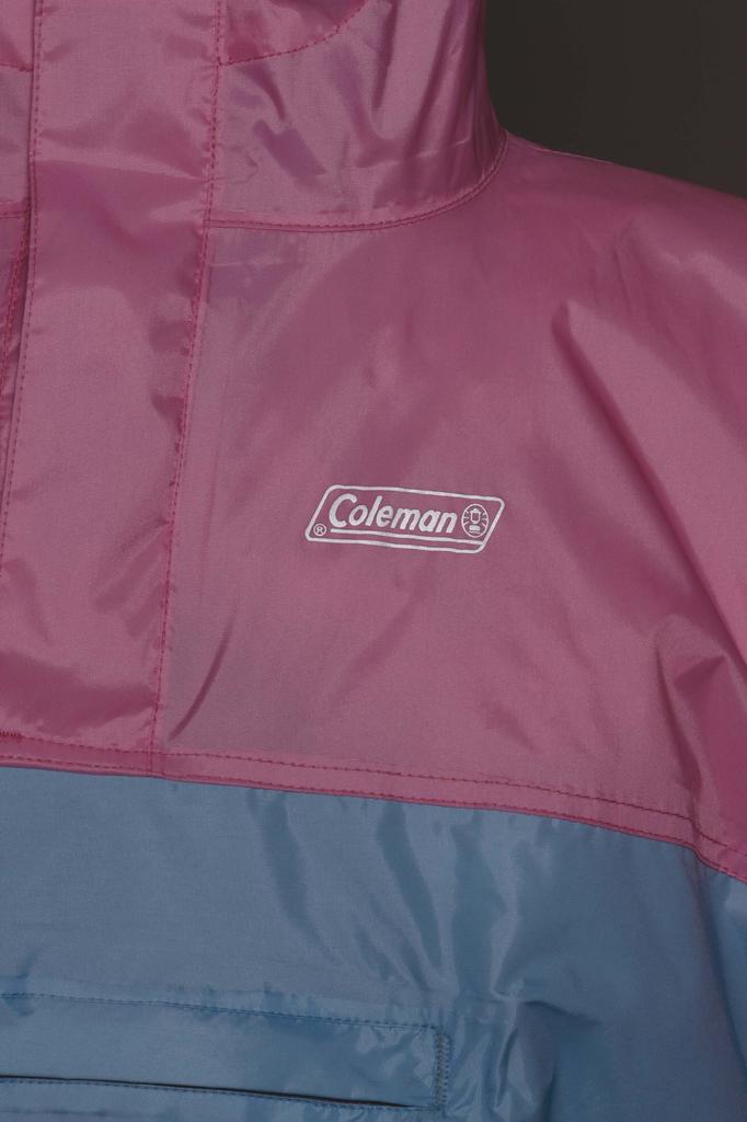 Coleman Kids Trek Rain Poncho, Pink/Sky, 170-6958