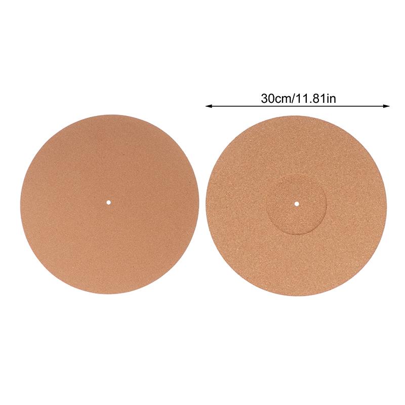 12In Record Pad Soft Cork Vibration Reduction Anti-Static Vinyl Mat Turntable Slipmat Pad Dia 297Mm For Phonograph