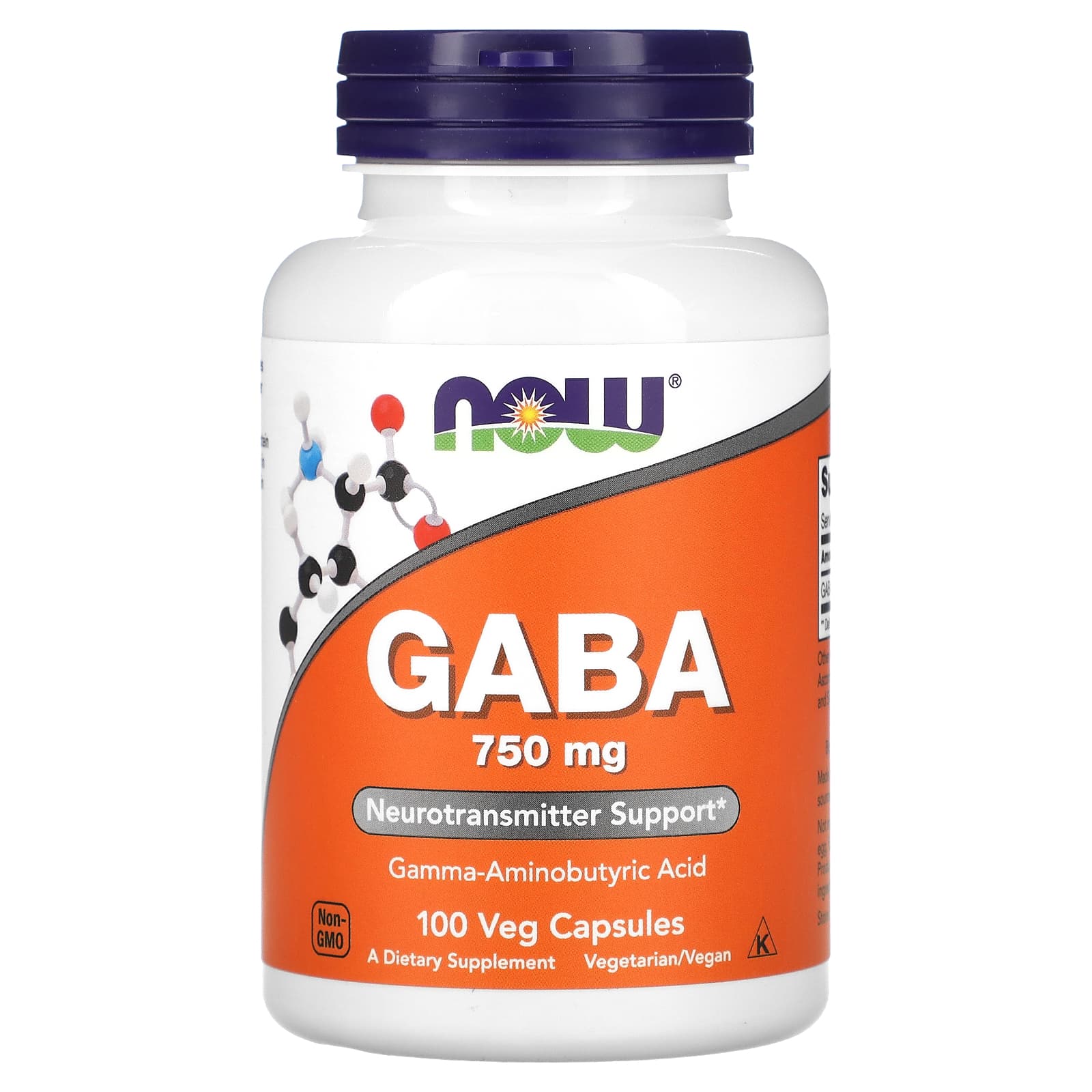 

Gaba, 750Mg, 100 Veggie Capsules
