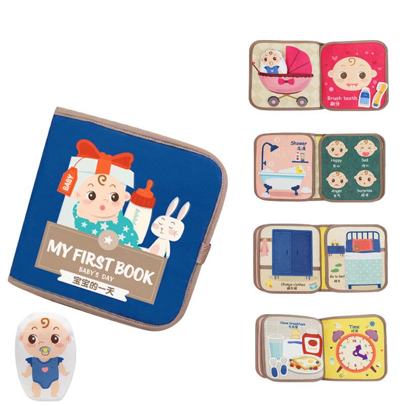

Soft Baby Book Montessori Early Educational Quiet Cloth Book Learning Toys for Toddlers Animals Fruits Vegetables Cognitive Toys