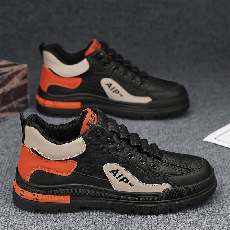British Retro Microfiber Leather Casual Driving Shoes Classic High-top Skateboard Shoes Leather Shoes