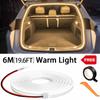 Car high brightness trunk lighting ambient light interior decoration LED wiring free automatic sensing tailgate light strip