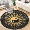1pc Yin Yang Sun Office Round Area Rug, Indoor Mat Suitable For Office, Under Office Chairs Bedroom Living Room Home Decor, Room Deco