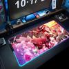 maki nishikino Mouse Pad RGB Gaming Mousepad Big LED Pad PC Desk Mat Luminous Mouse Pad Large Keyboard Mats Table Rug With
