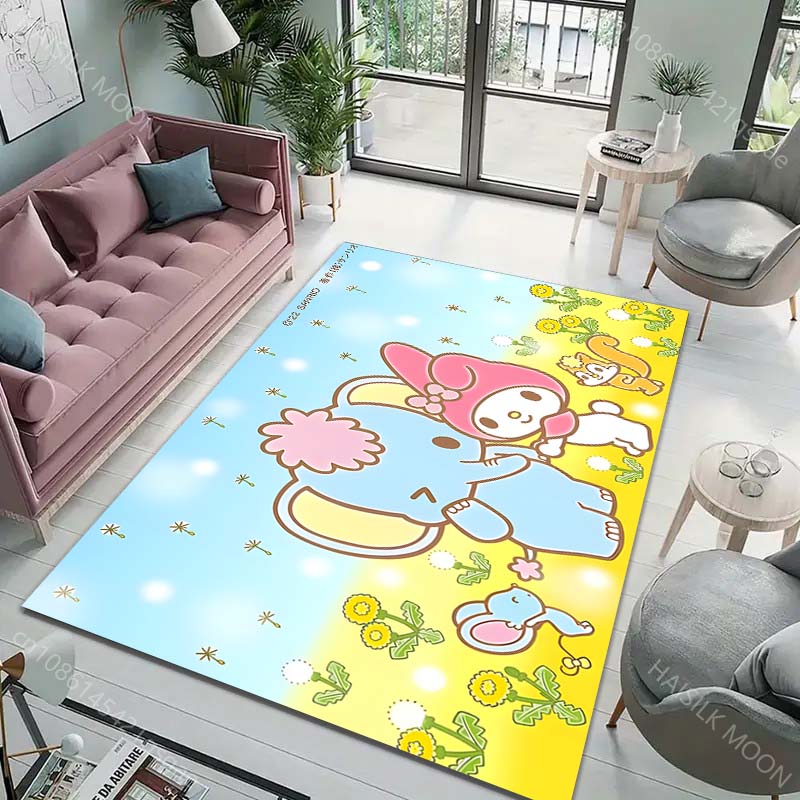 15 Sizes Japanese My Melody Rug Carpet for Living Room Children Bedroom Mat Sofa Doormat Floor Rug Home Decor Anti-Slip Mat