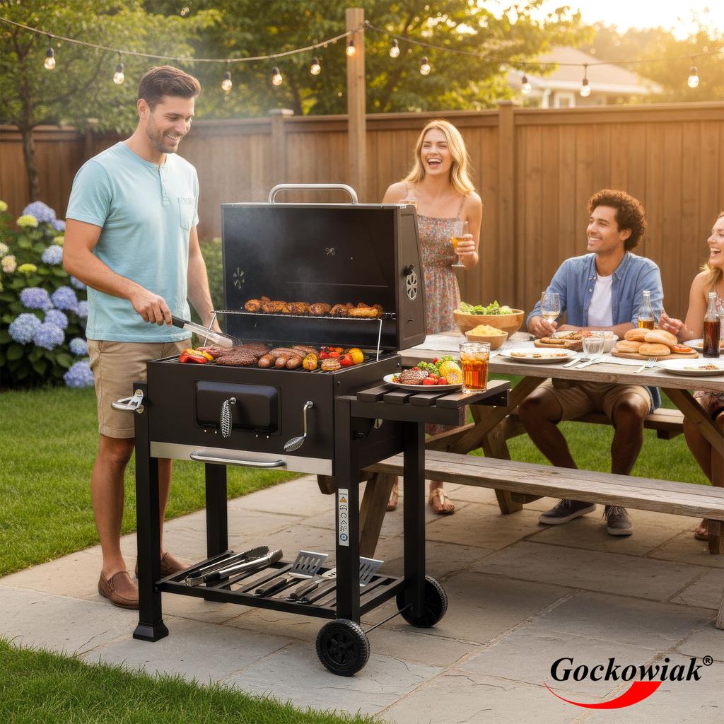Grill Ogrodowy Węglowy Vulcan Z Żeliwnym Rusztem