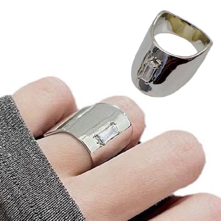 Crystal Inlaid Finger Rings Handmade Jewelry Stylish Accessory for Parties Daily