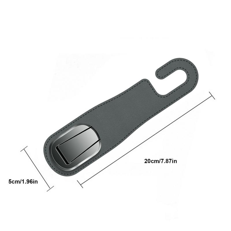 Headrest Hooks For Car PU Leather Car Seat Purse Hook Car Accessories Organizer Car Purse Holder Backseat Hanger For Purses