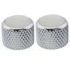 Musiclily Pro Steel Dome Metric for Import Electric 2pcs Knobs, Standard, Mother-of-Pearl, Guitars/Basses, Chrome,