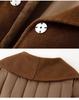 Extra Long Over-the-Knee Down and Wool Coat with Belt and Large Lapel for Autumn & Winter YJ1393