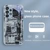 Grey Blue Machine Device For Samsung Galaxy S24 Plus S20 21 FE S23 Ultra S8 9 A70 72 73 50 51 52 53 Tempered Glass Phone Case