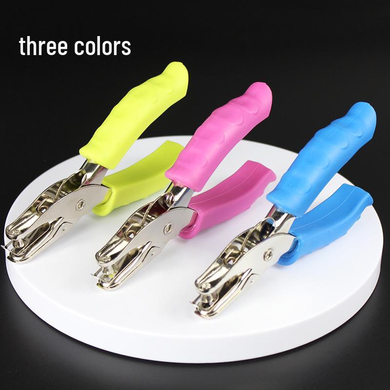 Rubber Grip Handheld Round Hole Punch Pliers