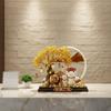 Maneki Neko Statue Opening Gift Fortunate Feline Figure Figurine Currency Tree Statue Feng Shui House Decoration Ornate Design