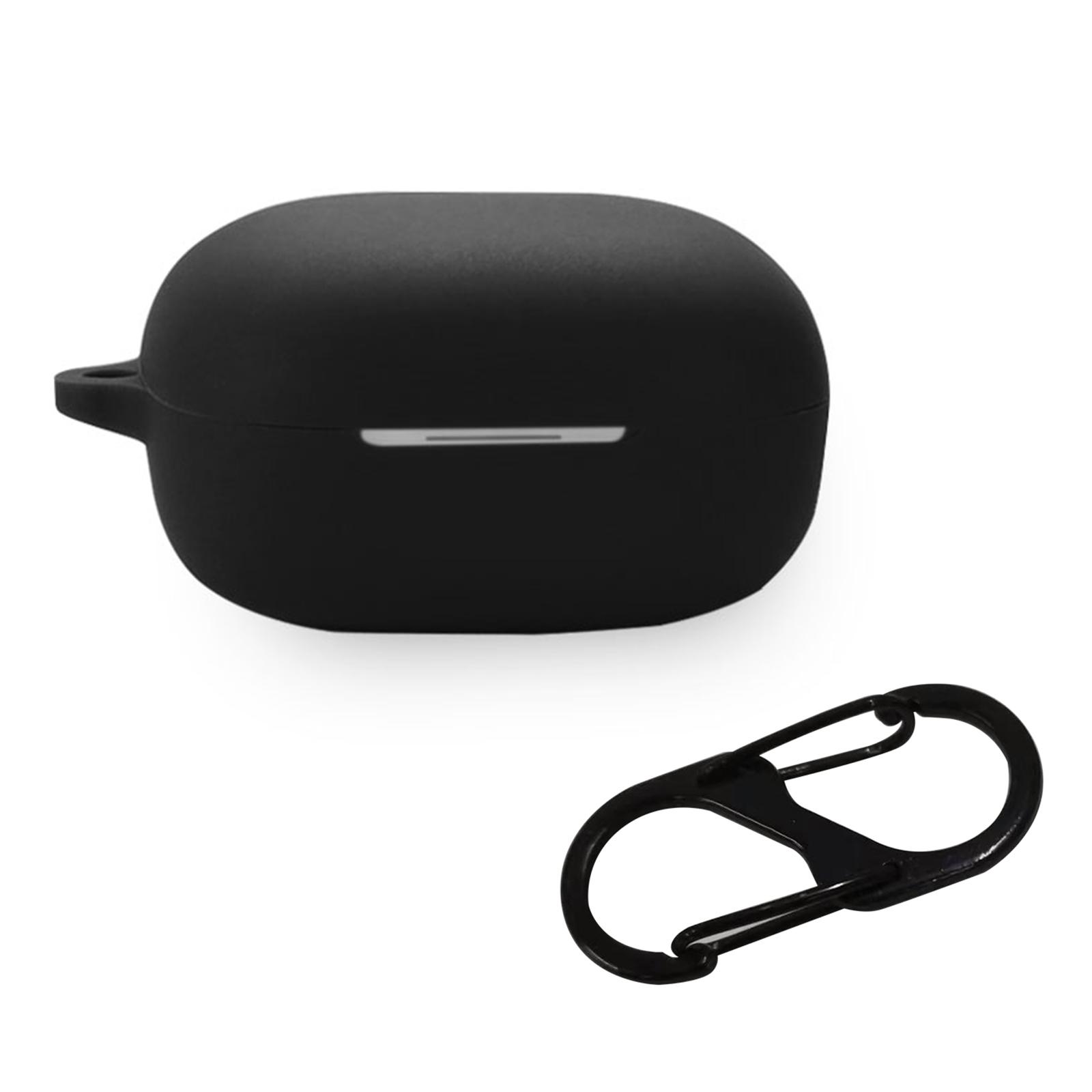 

Защитный противоударный чехол для QCY Melobuds ANC HT05, пылезащитный чехол для наушников, моющийся чехол для зарядного устройства чёрный