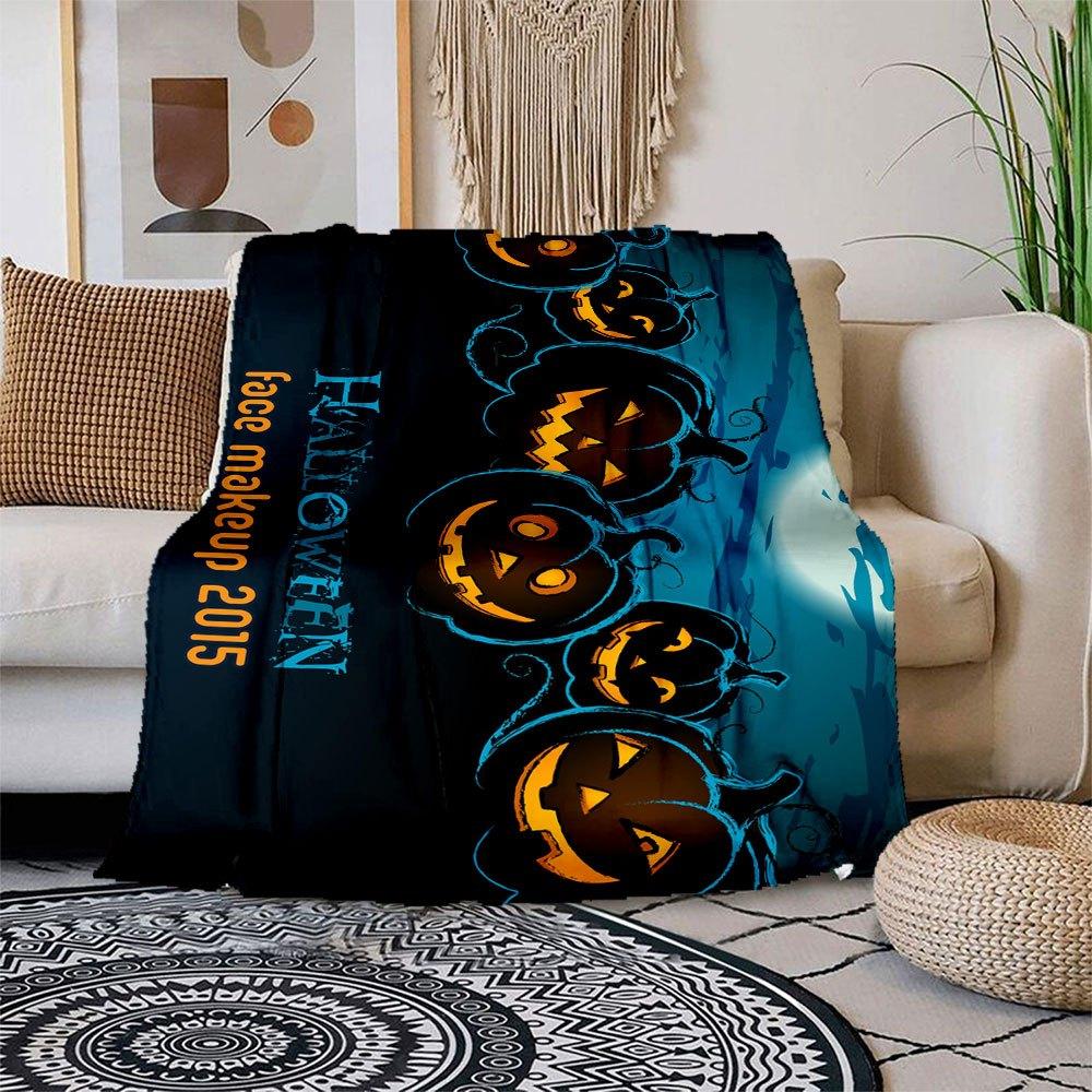 

Halloween Pumpkin Face Makeup Kit for Kids & AdultsBlanket Flannel Throw Blanket for Sofa, Bed, Travel, Camping, Office, Couch, Chair, And B 150x180cm