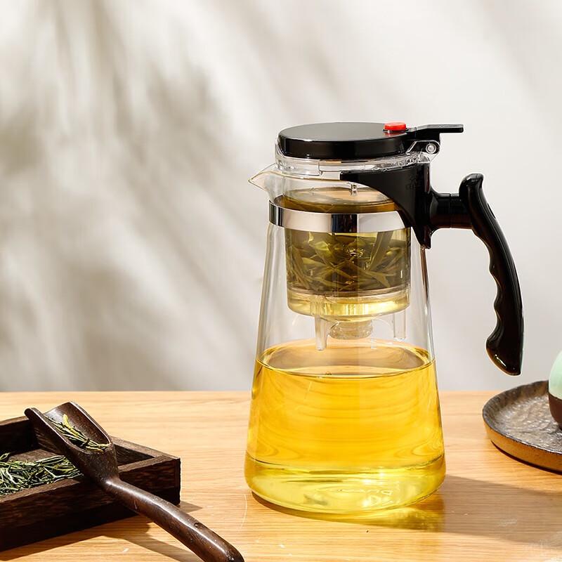 Fuguang 1000ml Heat-Resistant Glass Teapot with Press Infuser