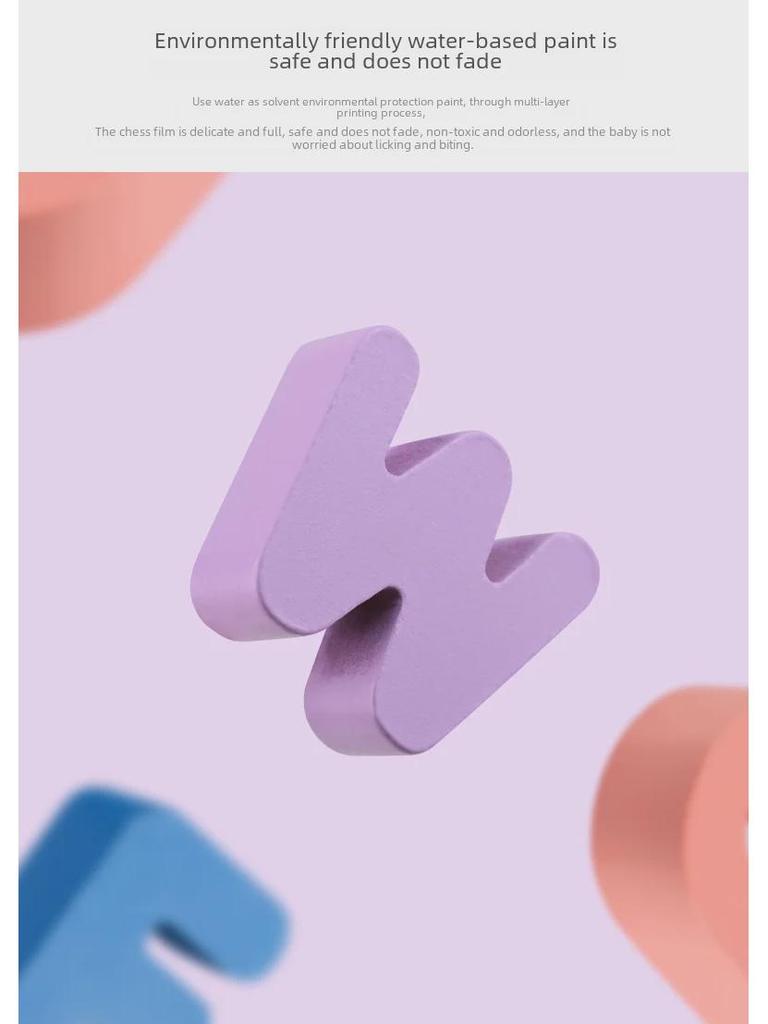 Children's Educational Wooden Jigsaw Puzzle Board for Number and Letter Shape Recognition