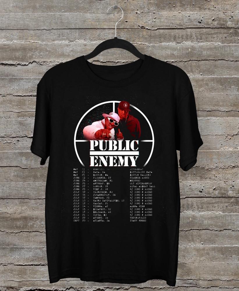 Public Enemy BAND 2025 Tour Dates T Shirt Full Size S-5XL Unisex T-Shirt S