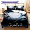 Corpse Bride Pattern Bedding Quilt Set Quilt Cover Pillowcase Home Decoration Gift (1 * Duvet Cover + 2 * Pillowcase, Without Core)