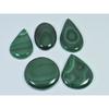 300Cts. Natural Malachite Mix Shape Cabochon Loose Gemstone 5Pcs Lot C-2105